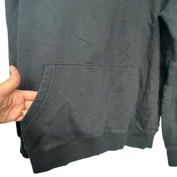 Divided by H&M Black Hoodie Sweatshirt Size L Unisex Pullover Streetwear Grunge - Picture 3 of 7